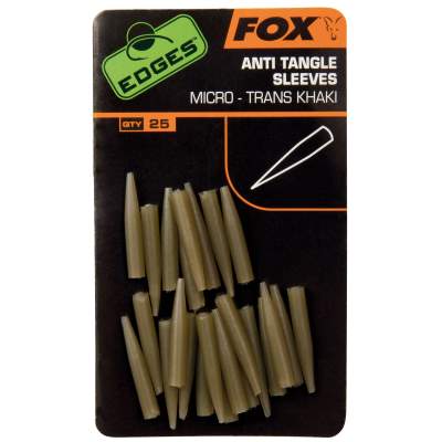 Fox Edges Anti Tangle Sleeve Trans Khaki Micro, 25Stück