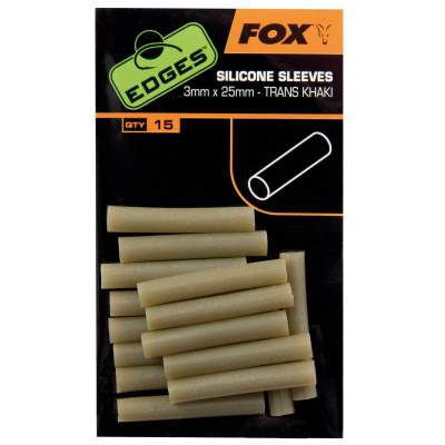 Fox Edges Silicone Sleeves Trans Khaki 3x25mm