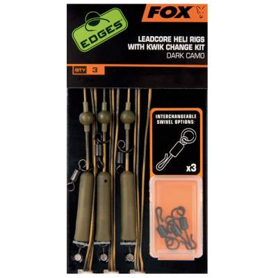 Fox Edges Dark Camo Leadcore Heli Rigs