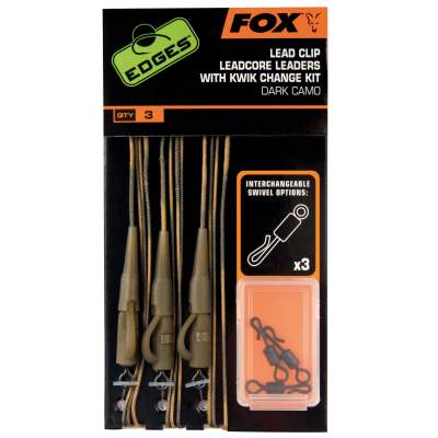 Fox Edges Dark Camo Leadcore Leadclip Rigs