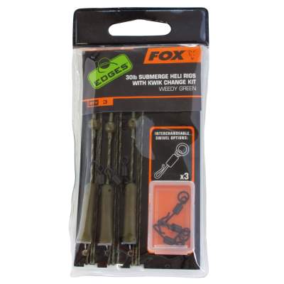 Fox Edges Submerge Heli Rigs with Kwik Change Kit - Weedy Green