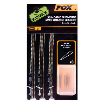 Fox Submerge Leaders Kwik Change Camo 30lb Kit x3,