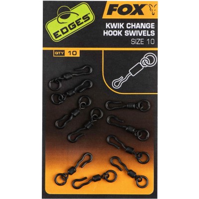 Fox Edges Kwik change hook swivels 10Stück