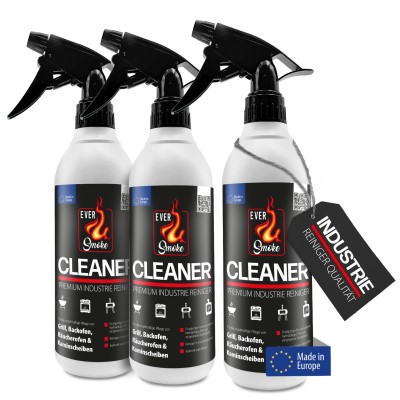 Eversmoke Cleaner (Grill-, Backofen- und Räucherofenreiniger), 500ml - 3 Stück