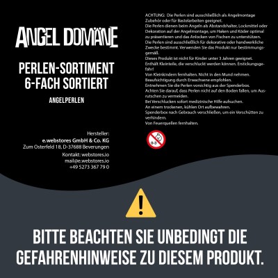 Angel Domäne Perlen-Sortiment 6-fach sortiert 1,3mm - 100Stück