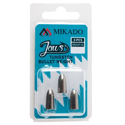 Mikado Jaws Tungsten Bullet, stahlgrau - 3Stück - 10,63g