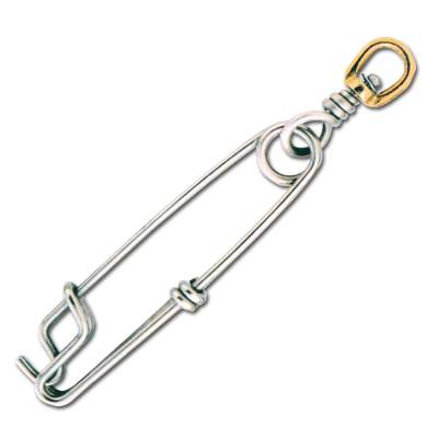 Angel Domäne Stahlseil-Downrigger Clip Luxus mit Wirbel, - 17cm - 1Stück