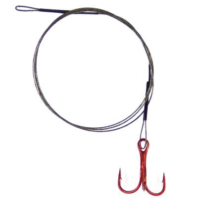 Roy Fishers I-Factor Stahlseide Stahlvorfach 18Kg mit Drilling Gr. 1/0 50cm - Gr.1/0 - TK18kg - 1Stück