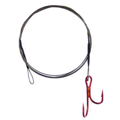 Roy Fishers I-Factor Stahlseide Stahlvorfach 18Kg mit Ryderhaken Gr. 1/0 70cm - Gr.1/0 - TK18kg - 1Stück
