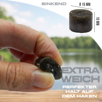 BAT-Tackle Silikon-Pellets braun-weiß 10x15mm