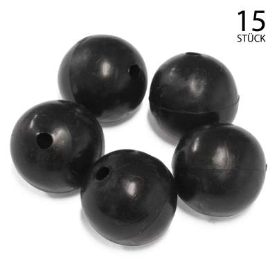 Angel Domäne Gummi Perlen Extra groß 14mm (Shock Beads) schwarz - 6mm - 15Stück