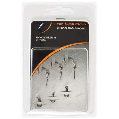 The Solution Chod Rig Short Karpfenvorfach (3er Pack) Size 4 4cm - Hakengröße 4 - 3 Stück