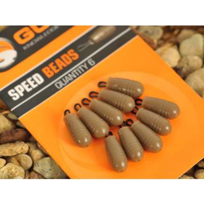 Guru Speed Beads Stopperperlen Oliv - 6 Stück