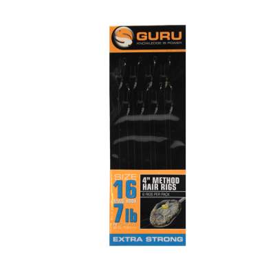 Guru Ready Rigs 4 Method Hair Rigs, Gr. 16 - 7lb - MWG Hook