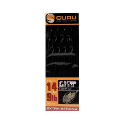 Guru Ready Rigs 4 Method Hair Rigs, Gr. 14 - 9lb - MWG Hook