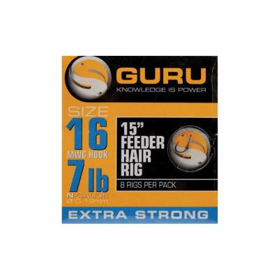 Guru Ready Rigs 15" Feeder Hair Rigs Gr.16 - 38cm - 8 Stück