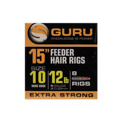 Guru Ready Rigs 15 Method Feeder Rigs Speed Stop Gr. 10 - 38cm - 8 Stück