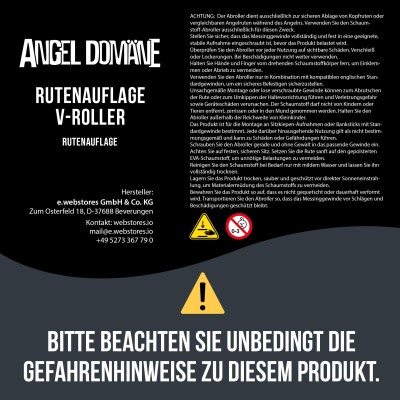 Angel Domäne Rutenablage V-Roller SP 4 EVA rot, 11cm