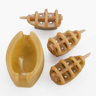 Angel Domäne Inline Flat Method Feeder Futterkorb Set Light inkl. Bait Mould (Form)