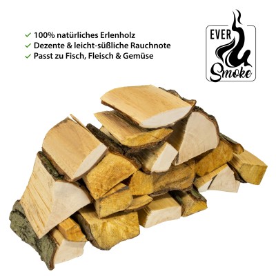 Eversmoke Premium Wood Chunks, 1.5 kg - Erle