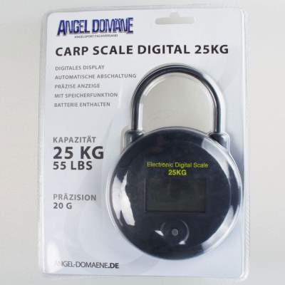 Angel Domäne Carp Scale Digital (digitale Fisch Waage) bis 25 Kg 1Stück