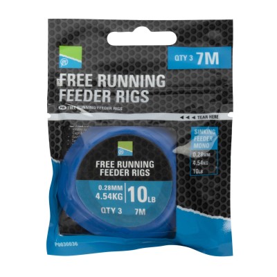 Preston Free Running Feeder Rigs, 3Stück