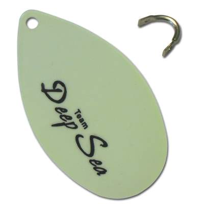 Team Deep Sea Spinnerblätter mit Einhängern 5FG 5,5cm - fluogrün - 5Stück