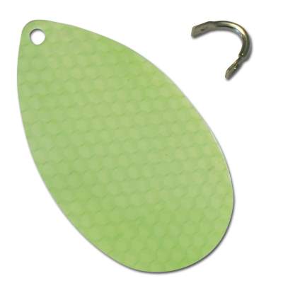 Team Deep Sea Hammerschlag Spinnerblätter mit Einhängern 7FG 7cm - fluogrün - 5Stück