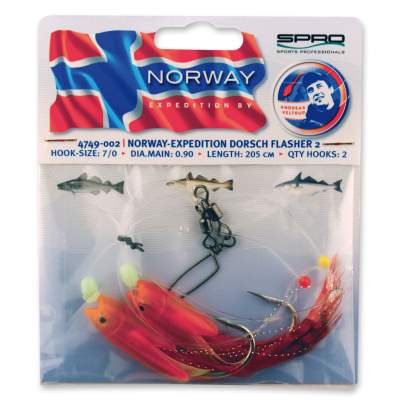 Spro Norway Expedition Norway Expedition Dorsch Flasher 2 Rig Meeresvorfach 205cm - Gr.7/0 - 0,9mm - 1Stück