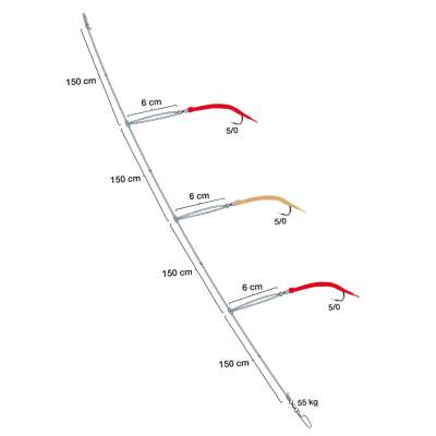 Spro Norway Expedition Norway Expedition Gummi Makk 1 Rig, 600cm - Gr.5/0 - 1mm - 1Stück