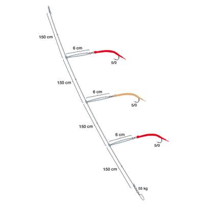 Spro Norway Expedition Norway Expedition Gummi Makk 4 Rig, 600cm - Gr.7/0 - 1mm - 1Stück