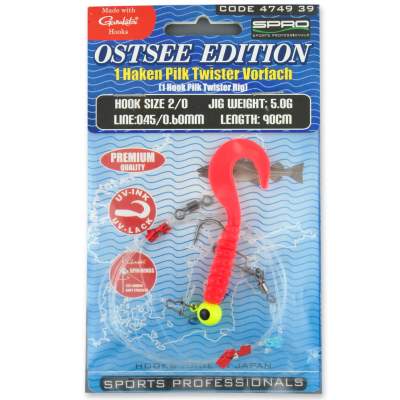 SPRO Ostsee Edition Pilk Twister Rig 120/3, 120cm - 3g - Gr.1/0 - 0,60/0,45mm - 1Stück