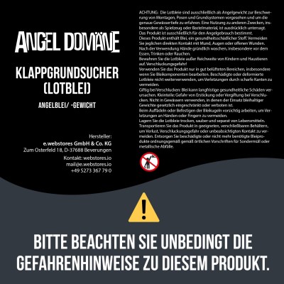Angel Domäne Klappgrundsucher (Lotblei) 20g - 2Stück