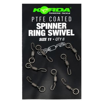 Korda PTFE Spinner Ring Swivels Size 11 - (8pcs)