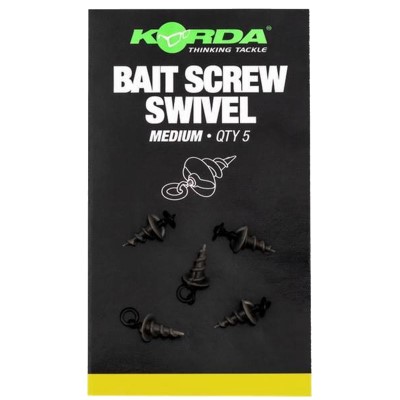 Korda Micro Ring Swivel Bait Screw, Medium (5 pcs)