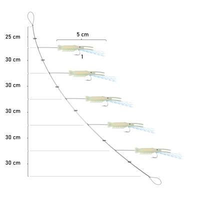 Team Deep Sea Meeresvorfach Shrimp System 175cm 0,5mm