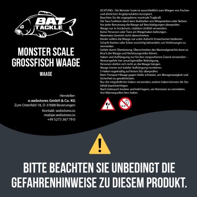 BAT-Tackle Monster Scale 100 Kg Großfisch Waage 1Stück