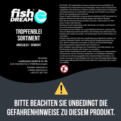 Fishdream Tropfenblei Sortiment 160 Stück 1-13g 1-13g - 160Stück