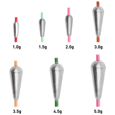 Angel Domäne Tropfenblei Sortiment Champion II 50 Stück 1-5g