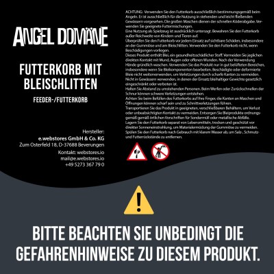 Angel Domäne Futterkorb mit Bleischlitten 40g - 9 Stück