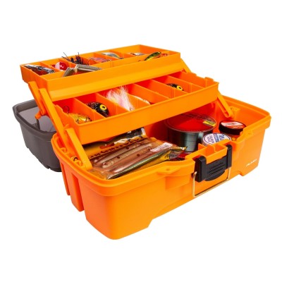 Plano Two-Tray Tackle Box - Angelkoffer Smoke Orange - 36x21,5x19,5cm