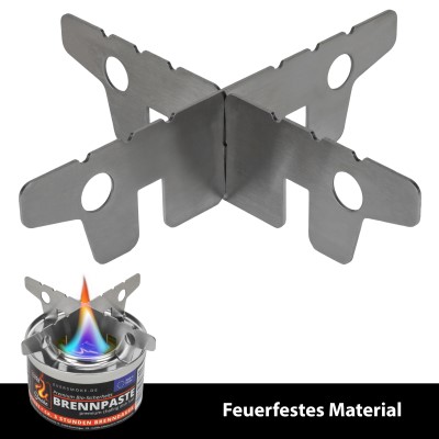 Eversmoke Spiritusbrenner/Kreuzständer inkl. Karabiner Für Brennpasten