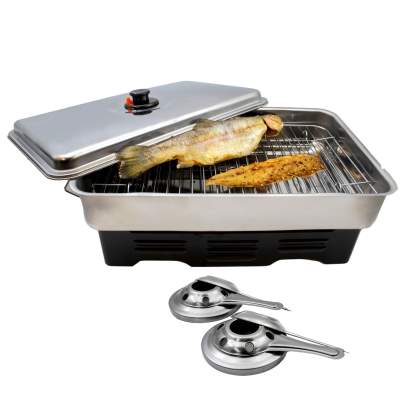 Eversmoke Deluxe Edelstahl Tischräucherofen Smoker 40x25x19cm - 1Stück