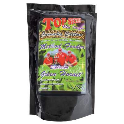 Top Secret Cannabis-Edition Hanf Method Feeder Green Hornet fluor green1Kg Feeder Futter