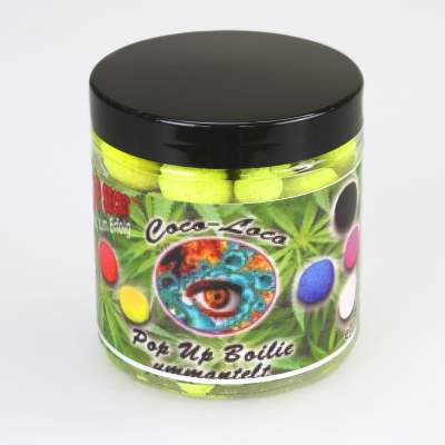 Top Secret Cannabis Edition Coco-Loco Fluo Pop-Ups Pop-Up Boilie Ananas Maracuja 10,16, 20mm gemischt gelb 100g