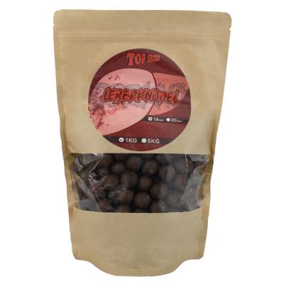 Top Secret Leberknödel Boilies 16mm - braun/rot - 1kg - Leber