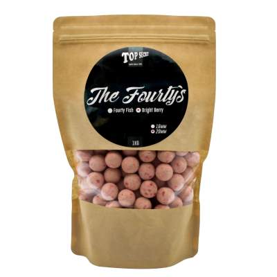 Top Secret The Fourty´s Boilies 20mm - pink/weiß - 1kg - Bright Berry