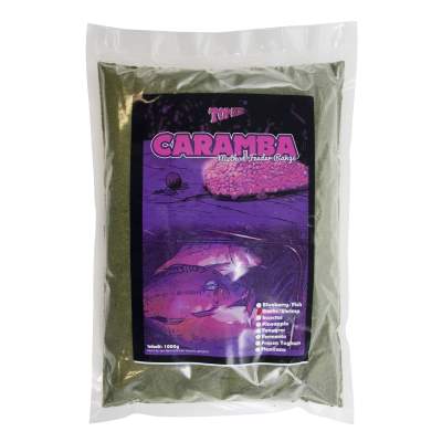 Top Secret Caramba Method Mix Futter Garlic/Shrimp - Method Feeder 1 kg - schwarz/grün