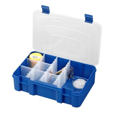 Pro Tackle Kunstköder- Spinner Box 196, blau-transparent - 27,6 x 18,8 x 7,5cm