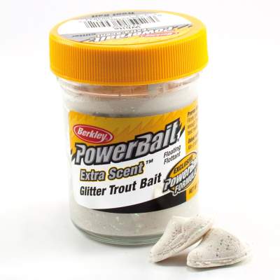 Berkley 6x Powerbait Glitter Weiß, Weiß - 6x 50g